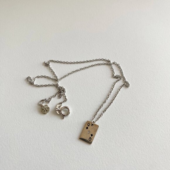 Jewelry - Sterling Silver Queen of Spades Necklace